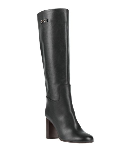 Ferragamo Black Boot Leather