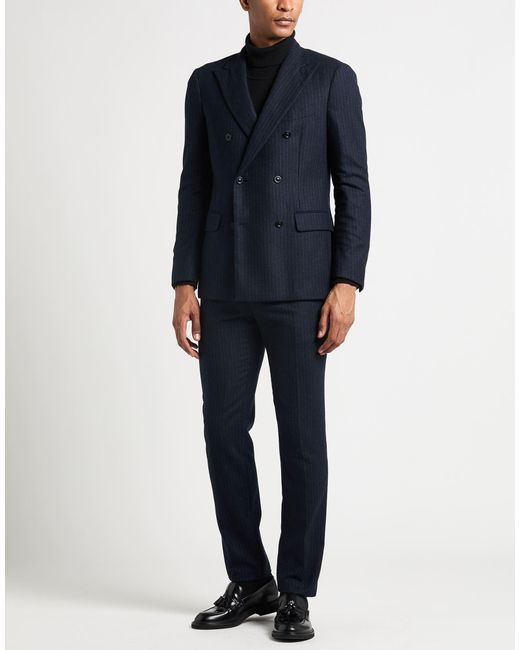 Boglioli Blue Suit Virgin Wool, Polyester, Elastane for men