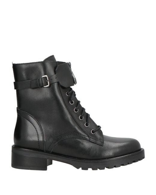 Patrizia Pepe Black Ankle Boots Leather