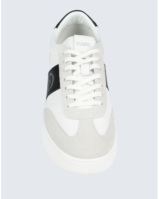 Karl Lagerfeld White Kourt Iii Maison Band Sneakers for men