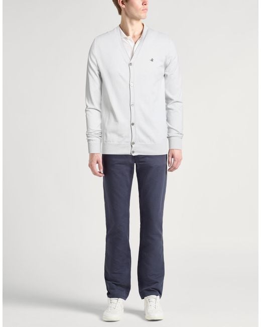 Brooksfield White Light Cardigan Cotton for men