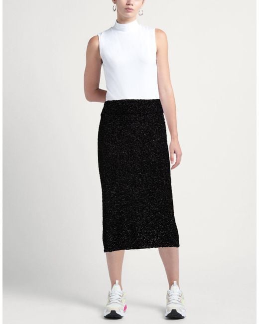 Alpha Studio Black Midi Skirt
