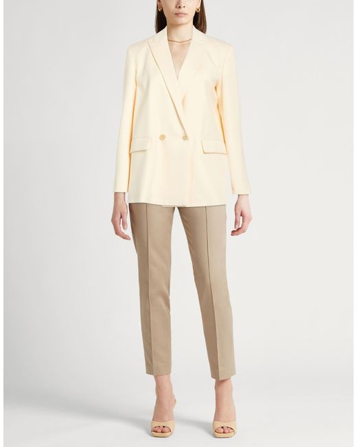 Fabiana Filippi Natural Ivory Blazer Virgin Wool, Polyamide, Elastane