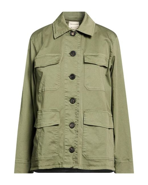Crossley Green Military Jacket Cotton, Elastane