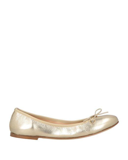 Le Briella Natural Ballet Flats Leather