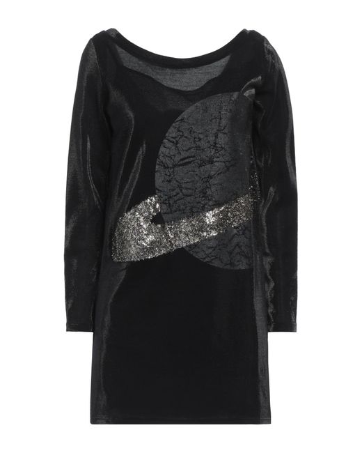 Liu Jo Black Mini Dress Cotton, Polyester