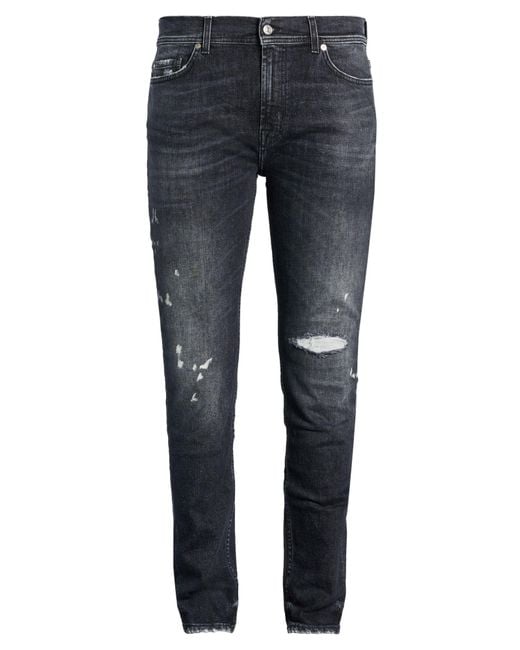 7 For All Mankind Blue Jeans Cotton, Elastane for men