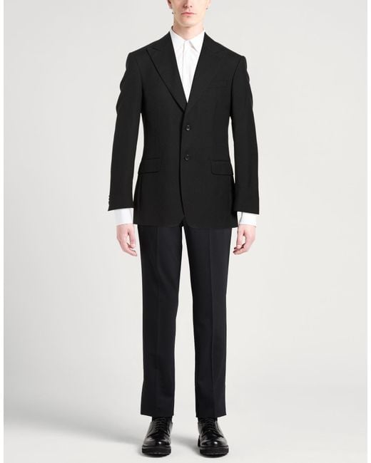 Versace Black Blazer Polyester, Wool for men