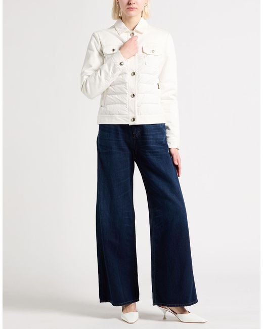 Moorer White Puffer Cotton, Elastane, Polyester
