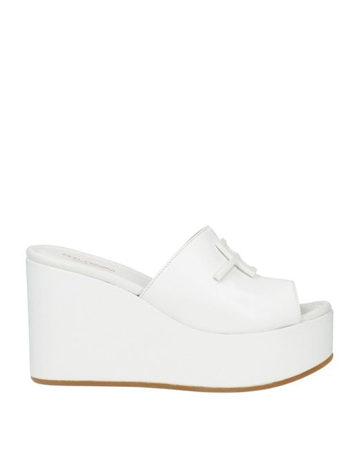 Baldinini White Sandals Calfskin