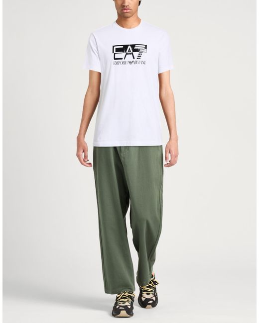 EA7 White T-Shirts for men