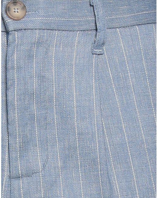 Imperial Blue Slate Pants Polyester, Linen, Viscose, Elastane for men