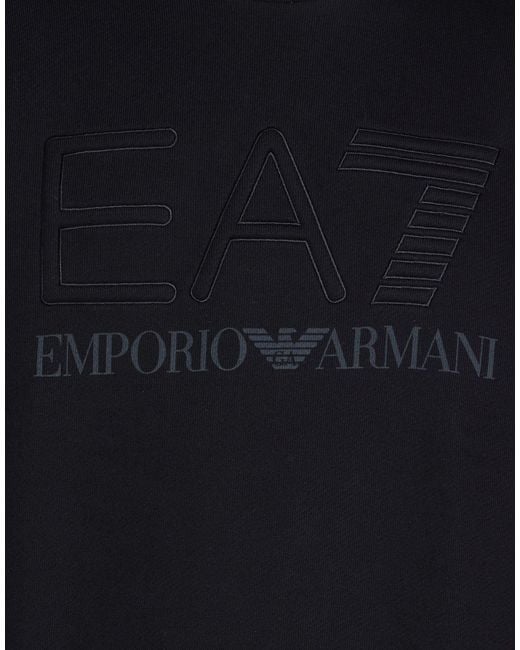 EA7 Blue Sweatshirt Cotton, Elastane for men