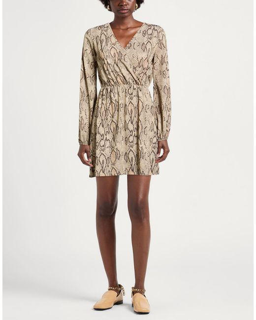 Kontatto Natural Mini Dress Polyester, Polyamide, Elastane