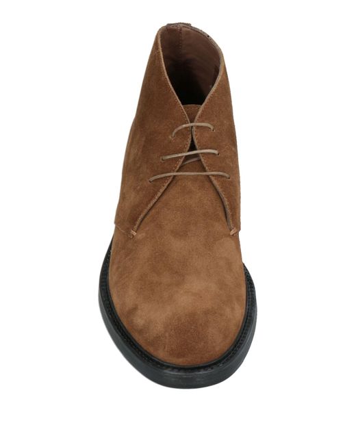 Triver Flight Brown Ankle Boots Leather for men