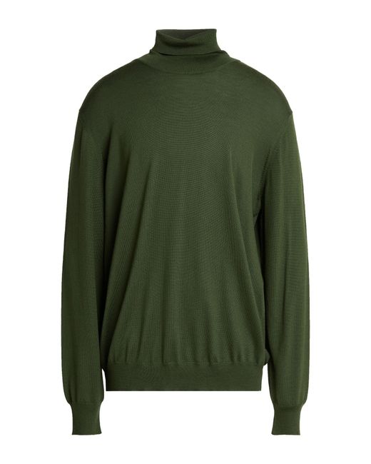 Gran Sasso Green Turtleneck Virgin Wool for men