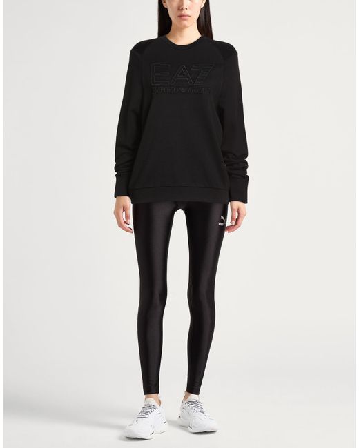 EA7 Black Sweatshirt Cotton