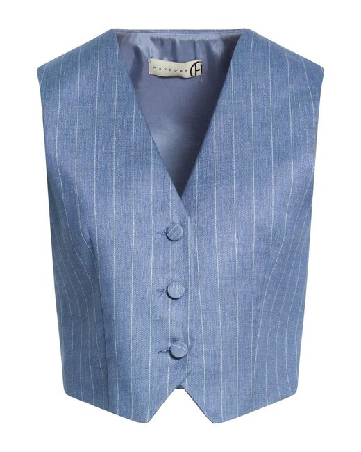 Haveone Blue Tailored Vests