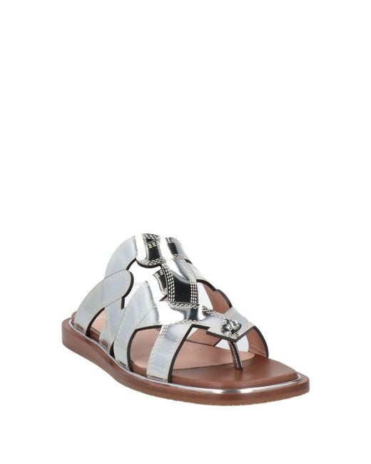 Bally White Thong Sandal Calfskin