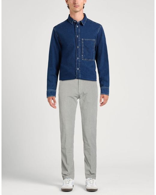 Berwich Gray Pants Cotton, Rayon, Elastane for men