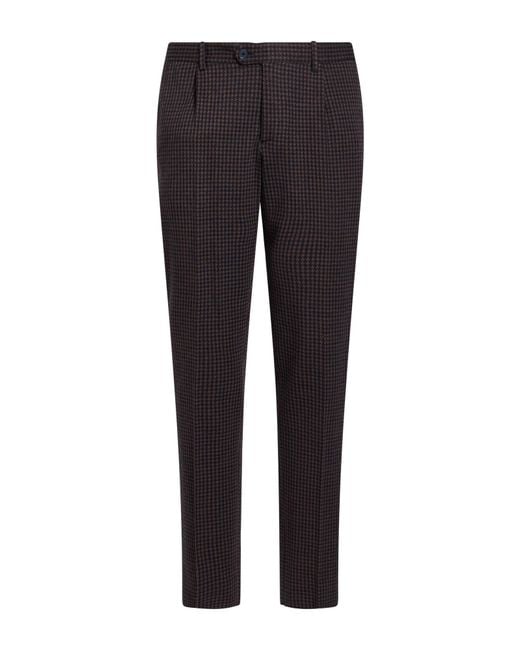 Etro Blue Midnight Pants Cotton, Wool, Polyamide for men