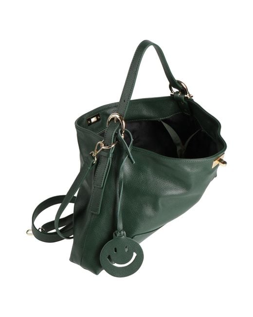 Laura Di Maggio Green Dark Handbag Leather