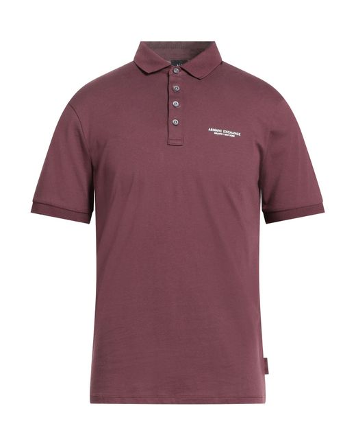 ARMANI EXCHANGE Red Polo Shirt for men
