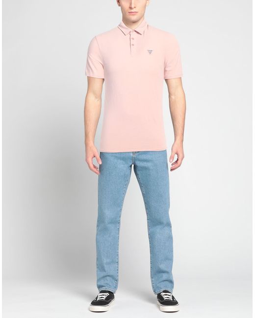 Guess Pink Polo Shirt for men