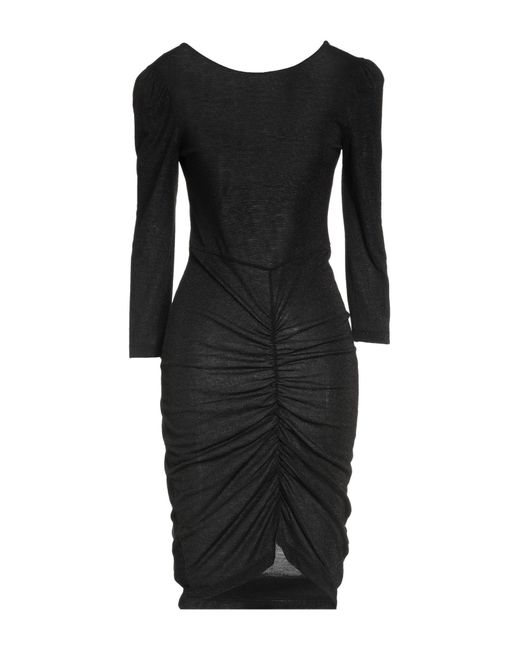 Momoní Black Mini Dress Polyester, Viscose, Polyamide, Elastane