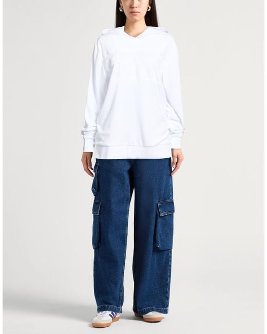 ARMANI EXCHANGE White Sweatshirt Cotton, Polyester, Elastane