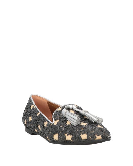 Divine Follie Gray Loafers Textile Fibers, Leather