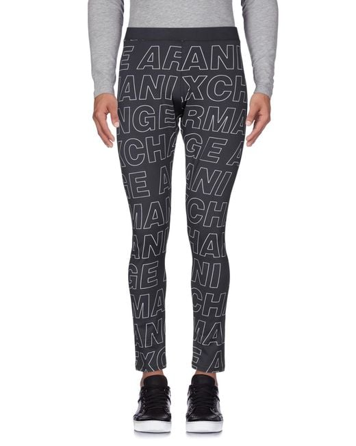 ARMANI EXCHANGE Gray Pants Polyester, Elastane for men