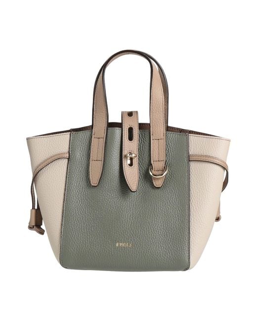 Furla Gray Net Mini Tote -- Taupe Handbag Calfskin