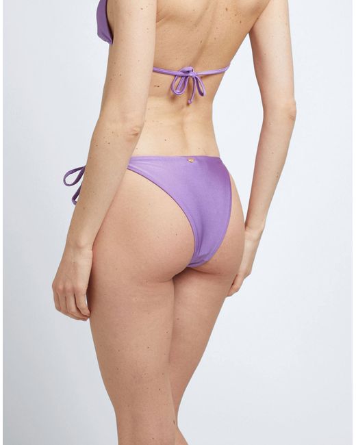 Chiara Ferragni Purple Bikini Bottoms & Swim Briefs