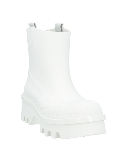 Chloé White Ankle Boots