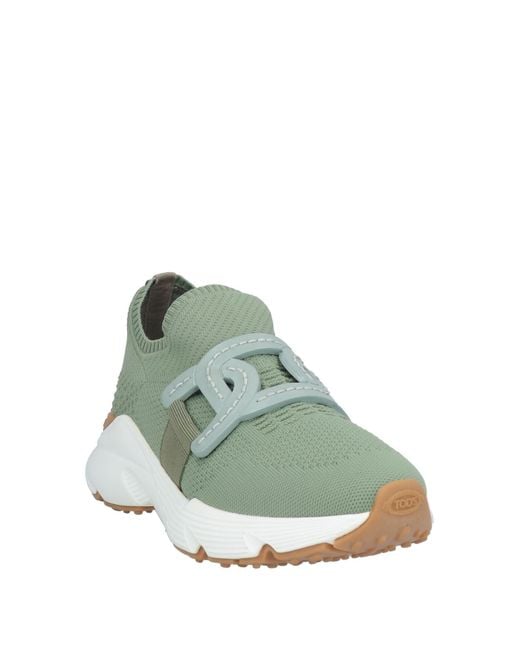 Tod's Green Sneakers Textile Fibers, Soft Leather