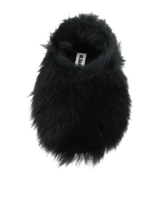 Jil Sander Black Ballet Flats Shearling