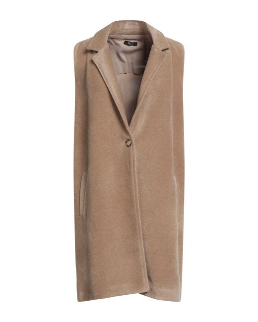 Hanita Brown Coat Polyester, Elastane