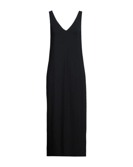 Rag & Bone Black Midi Dress Modal, Elastane