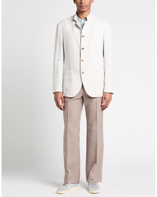 Boglioli White Blazer Linen for men