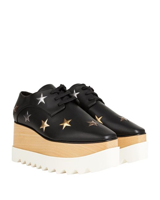 Stella McCartney Black Lace-Up Shoes