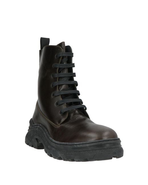 Frau Black Dark Ankle Boots Leather