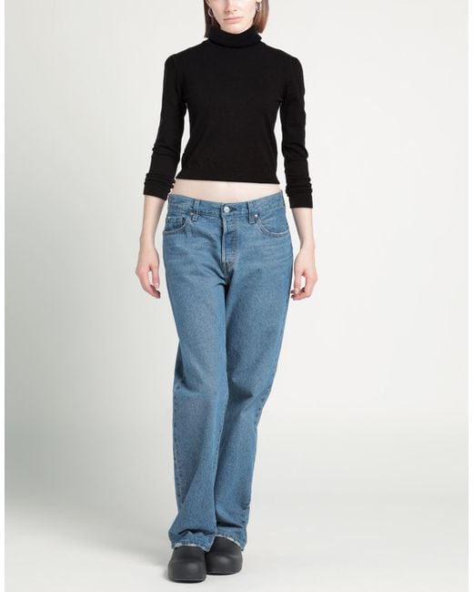 Soallure Black Turtleneck Viscose, Polyester, Polyamide