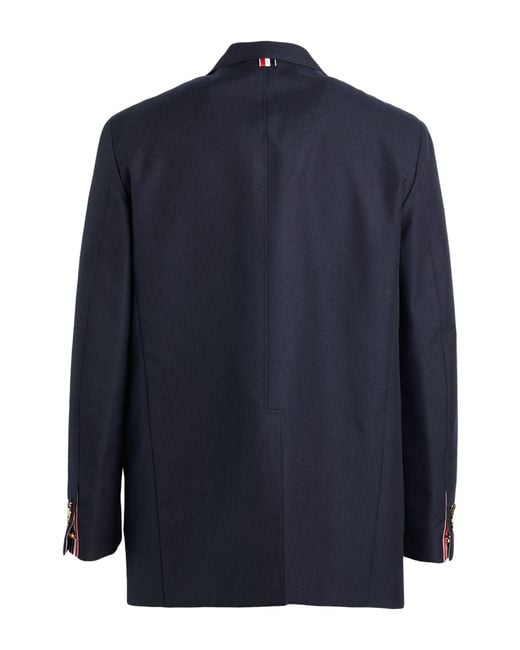 Thom Browne Blue Blazer Virgin Wool for men