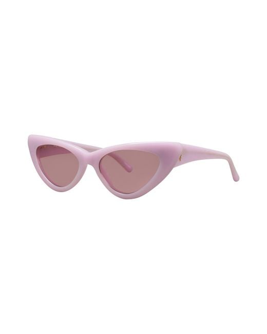 The Attico x Linda Farrow Pink Sunglasses
