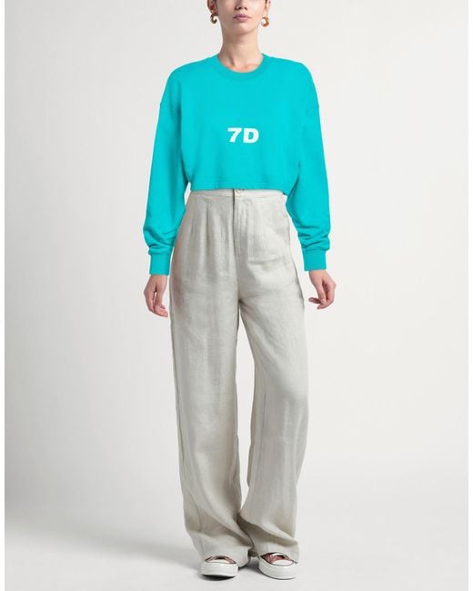 7 DAYS ACTIVE Blue Sweatshirt Organic Cotton