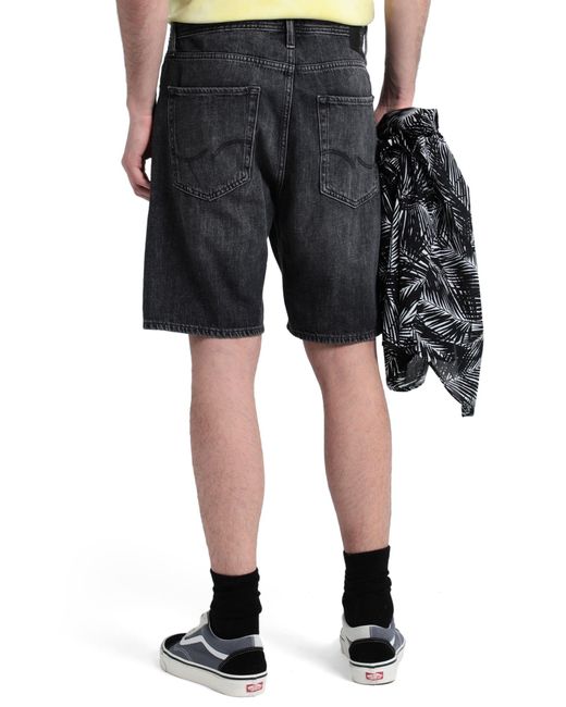 Jack \u0026 Jones Denim Shorts in Black for 