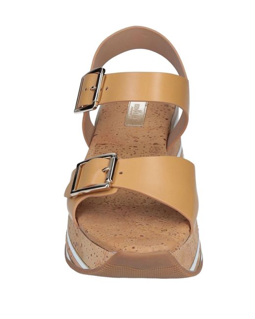 Hogan Natural Sandals Leather