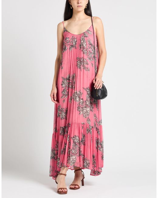 Semicouture Pink Maxi Dress Viloft