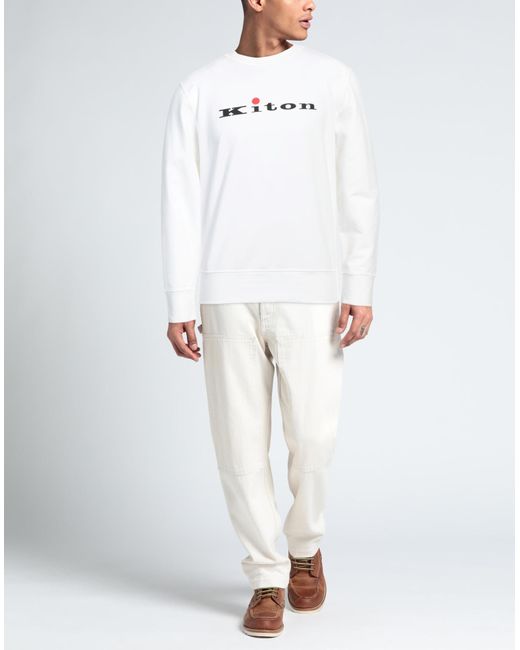Kiton White Sweatshirt for men